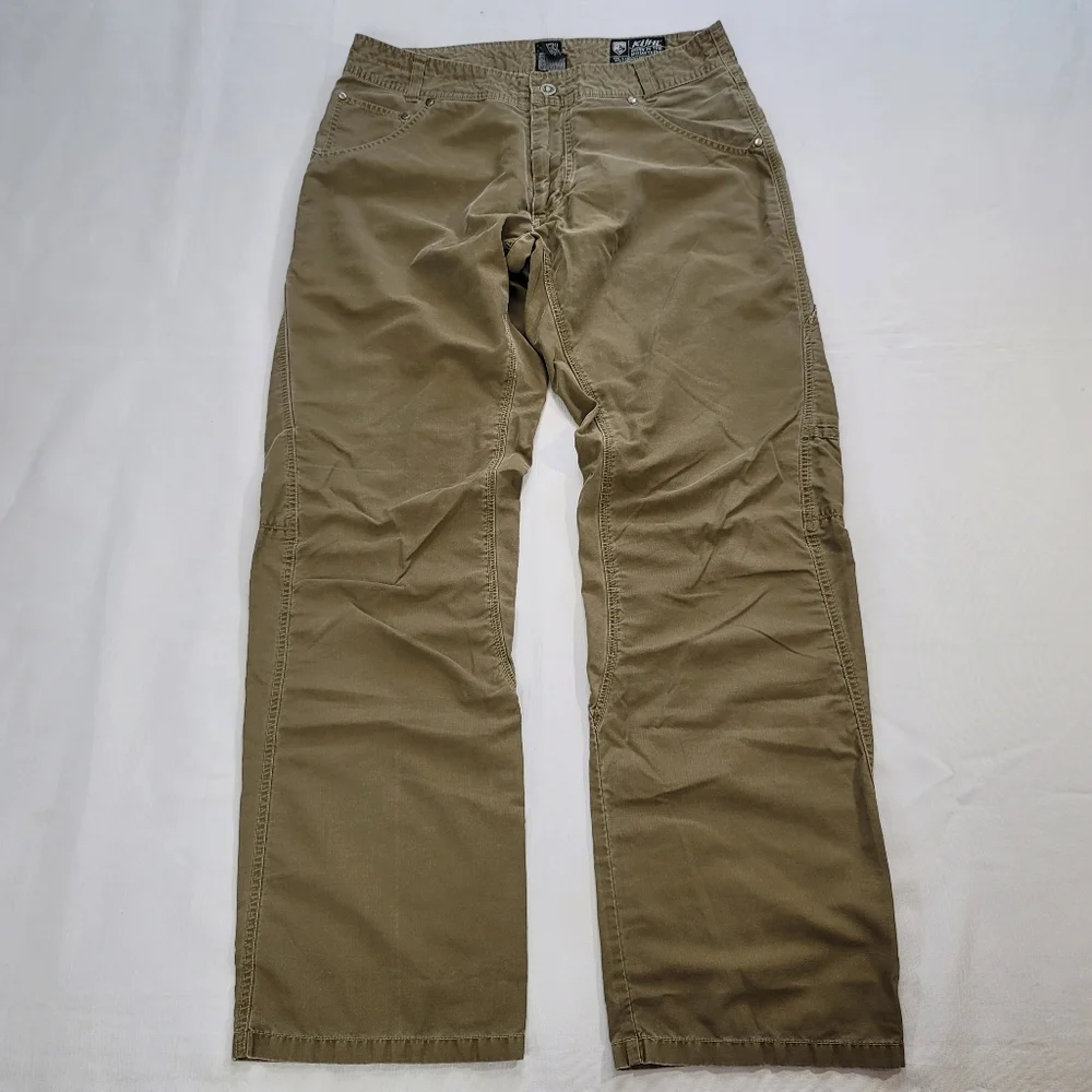 Kuhl Pants Mens 34x32 Brown Outrage Hiking Outdoor Free Ryde Waist - Picture 1 of 10